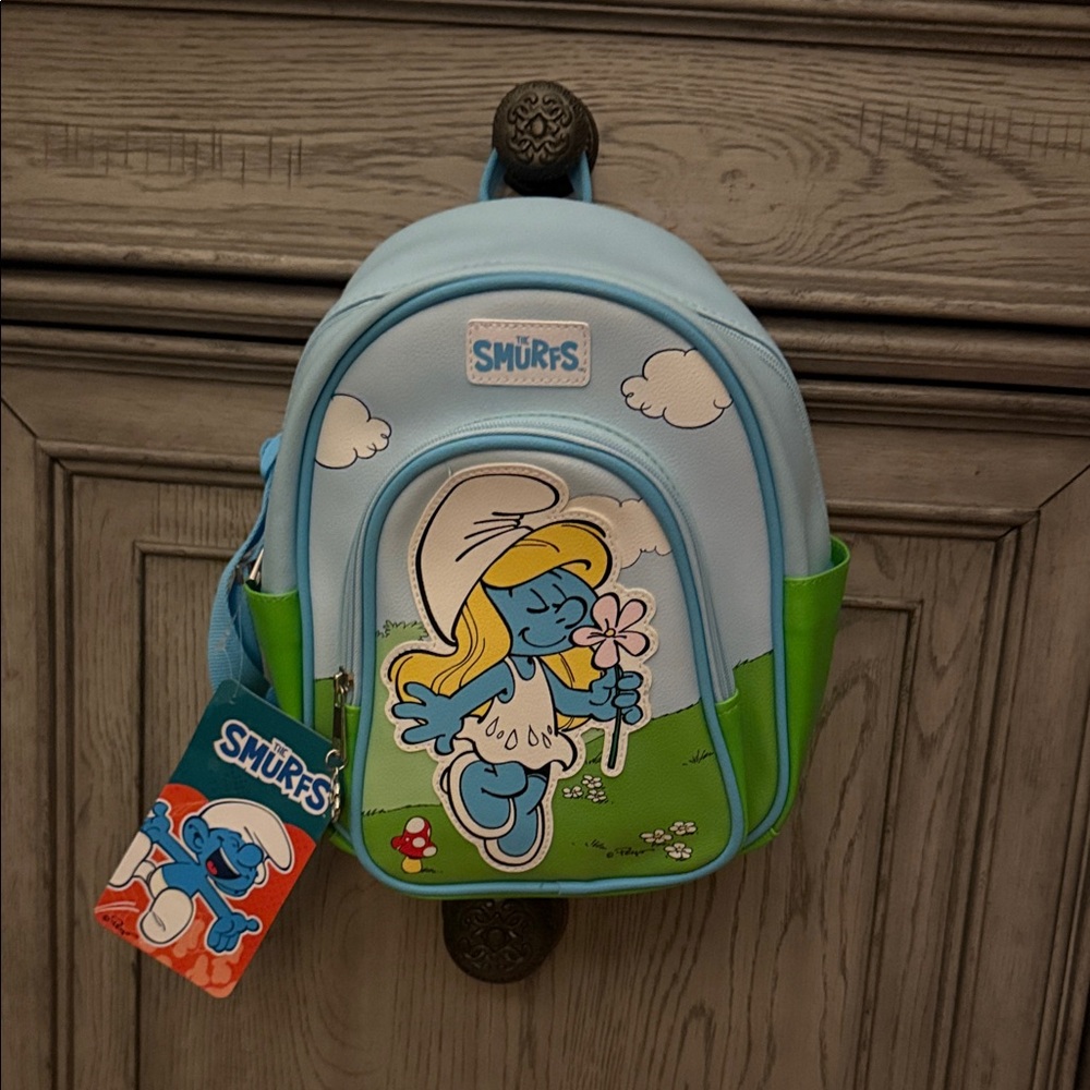 Smurfs Blue and Green Kids Backpack